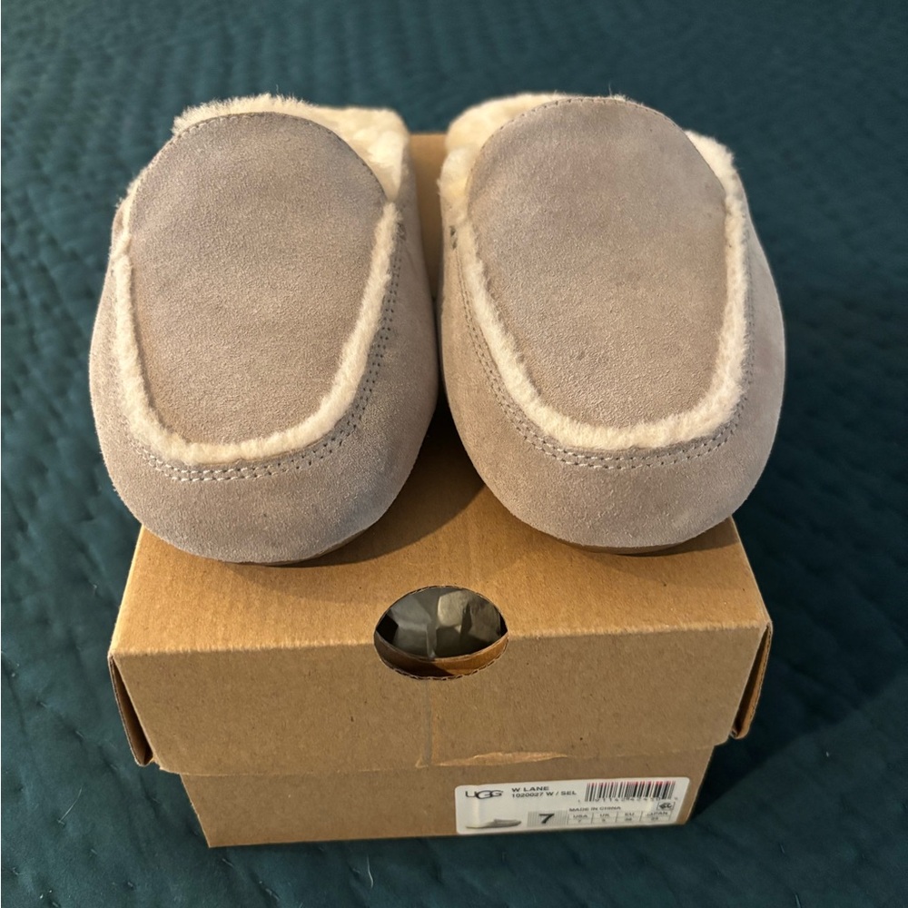 UGG Light Grey Mule Slippers Size 7